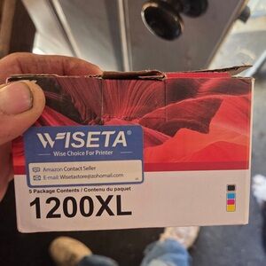 WISET A 1200XL Printer 5 Ink Pack - Red/yellow/Blue  and 2 black plus 1 black